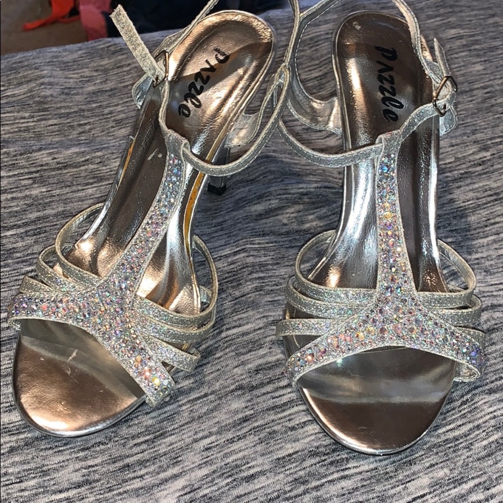 Silver Rhinestone Heels - Picture 2 of 4